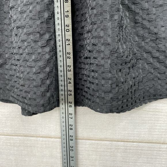 Akira Chicago Skirt Sz S Black Burnout Chiffon Lined Pleated Flare Lightweight - Picture 7 of 10